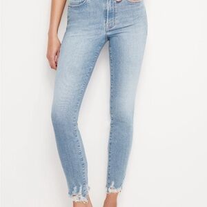 Good American Good Waist Raw Hem Skinny Jeans 4/27